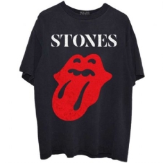 The Rolling Stones -  Unisex T-Shirt: Sixty Classic Vintage Solid Tongue (S)