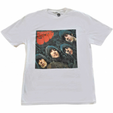 The Beatles - Rubber Soul Album Cover (X-Large) Unisex White T-Shirt