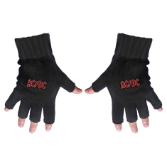 Ac/Dc  - Fingerless Gloves - Classic Red Logo