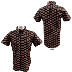 David Bowie - World Tour Logo Pattern Uni Bl Shirt: 