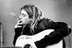 Kurt Cobain - Smoking Acoustic Guitar 91,5 X 61 Cm
