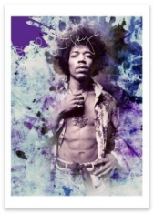Hendrix Jimi - Konsttryck (Storlek Ca 30X40cm)