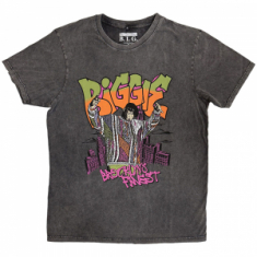 Biggie - Cartoon Graffiti Stone Wash Uni Char T-Shirt