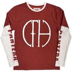 Pantera - Frayed Logo Uni Red/Wht Layered Longsleeve