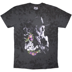 Willie Nelson - Floral Uni Bl Dip-Dye T-Shirt