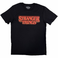 Stranger Things - Logo With Christmas Lights Uni Bl T-Shirt (2XL)