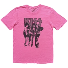 Kiss - Dressed To Kill Uni Pink T-Shirt