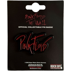 Pink Floyd - The Wall Text Logo Pin Badge