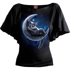 Spiral - Velvet Moon - Ladies Latin Boatneck Top