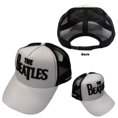 The Beatles - Drop T Logo & Apple Wht/Bl Mesh-Back Cap