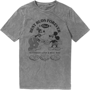 Disney - Mm Best Buds Forever Club Stone Wash Uni Grey T-Shirt