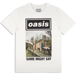 Oasis - Some Might Say Single Cover Wht T-Shirt