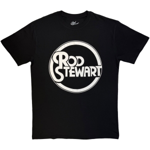 Rod Stewart - Circle Logo Mono Uni Bl T-Shirt