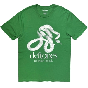 Deftones - Private Music Mono Uni Green T-Shirt