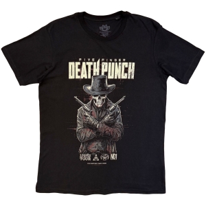 Five Finger Death Punch - Crossed Pistols Full Colour Uni Bl T-Shirt