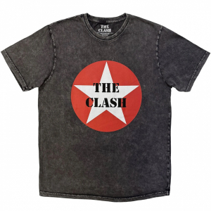 The Clash - Star Badge Stone Wash Uni Char T-Shirt