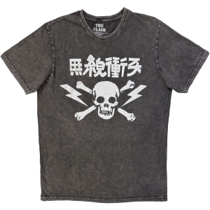 The Clash - Japan Text Stone Wash Uni Char T-Shirt