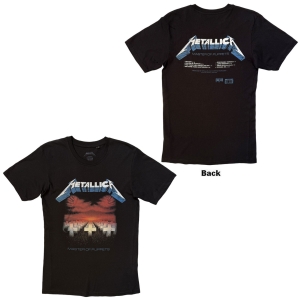 Metallica - Master Of Puppets Tracks Bl Uni (Back Print) T-Shirt