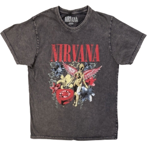 Nirvana - In Utero Vintage Collage Stone Wash Uni Char T-Shirt