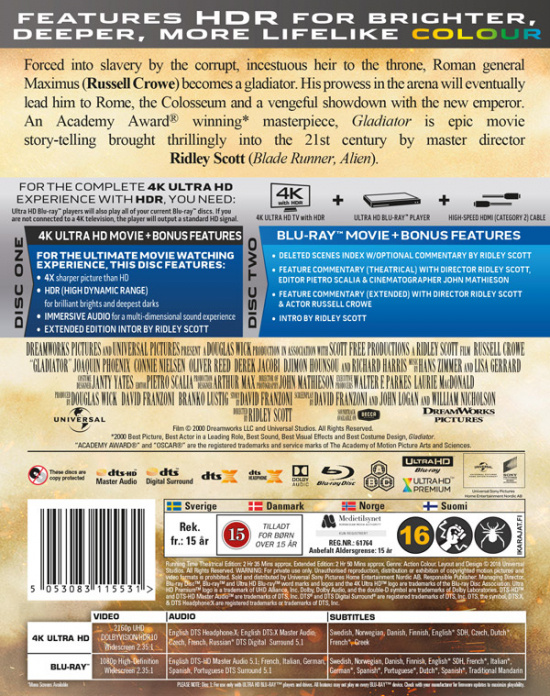 Movie - Gladiator (Uhd+Bd) Uhd S-T