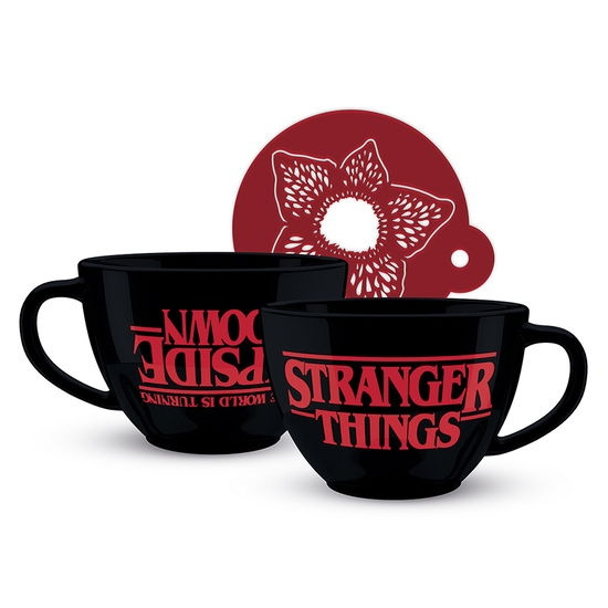 Stranger Things (The World is Turning Upside Down Cappuccino Mug And Stencil