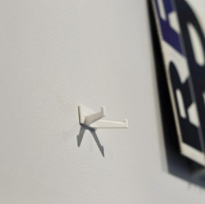 VinylTilbehør - Vinylholder Vit Selvklebende