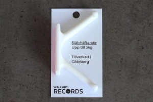VinylTilbehør - Vinylholder Vit Selvklebende