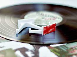 VinylTilbehør - Vinylholder Vit Selvklebende