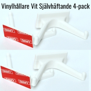 VinylTilbehør - Vinylholder Vit Självhäftande 4-pack