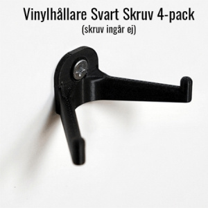 VinylTilbehør - Vinylholder Svart För Skruv 4-pack