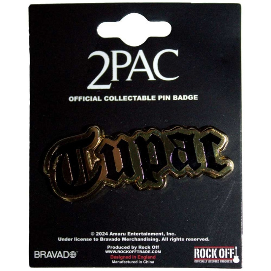 Tupac - Logo Gold Pin Badge