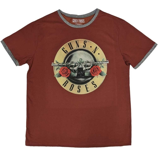 Guns N Roses - Classic Logo Ringer Uni Red    (S)