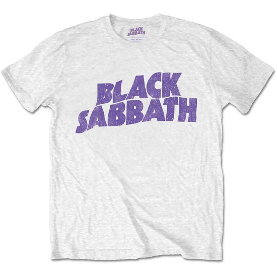 Black Sabbath - Wavy Logo Boys T-Shirt Wht