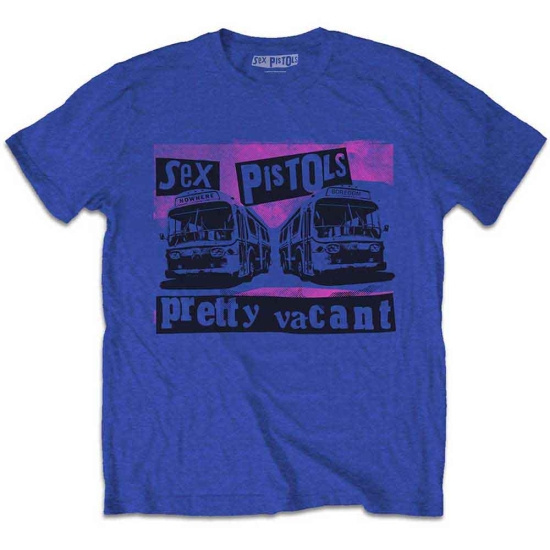 Sex Pistols - Pretty Vacant Coaches Boys T-Shirt Blue
