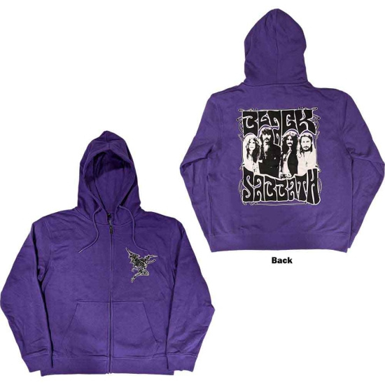 Black Sabbath - Henry Pocket Logo Purp Zip Hoodie