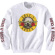 Guns N Roses - Classic & Text Logos Uni Wht Sweatshirt Guns N Roses - Classic & Text Logos Uni Wht Sweatshirt