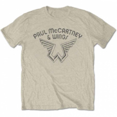 Paul Mccartney Wings - Wings Logo Natrl T-Shirt  (M)