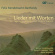 Mendelssohn - Lieder For Mixed Choir Mendelssohn - Lieder For Mixed Choir