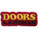 The Doors - La Woman Text Logo Red Woven Patch The Doors - La Woman Text Logo Red Woven Patch