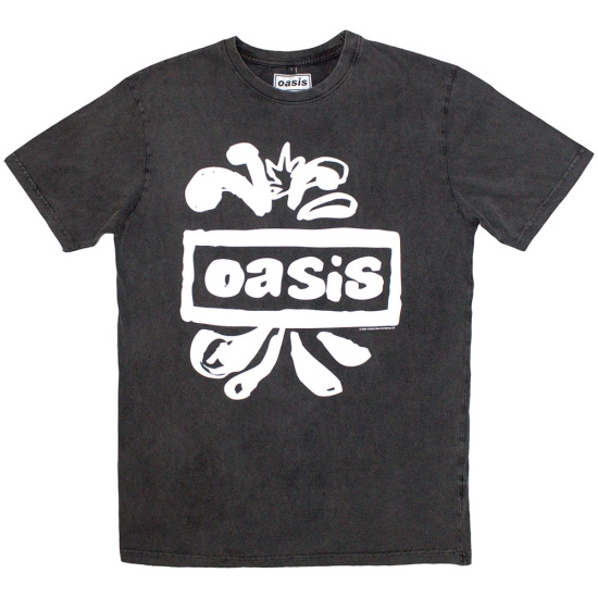 Oasis - Logo Splat Stone Wash Uni Char T-Shirt  (2XL)