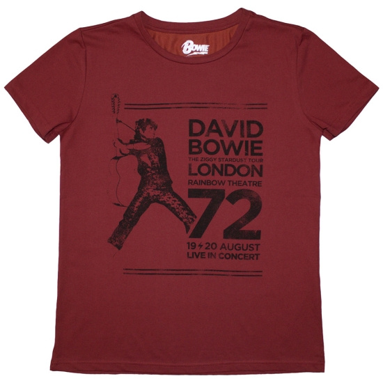 David Bowie - Rainbow Theatre Lady Red T-Shirt