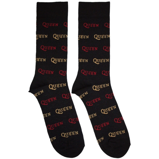 Queen - Logo Repeat Colour Bl Socks