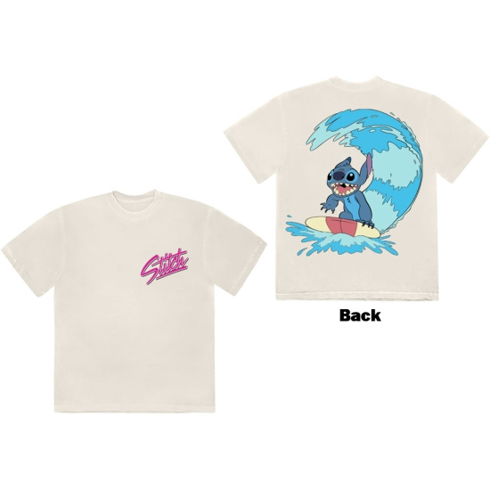 Disney - Stitch Surf F&B Uni Natrl T-Shirt