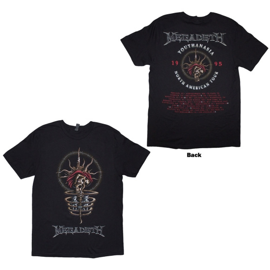 Megadeth - Youthanasia 1995 North American Tour Uni Bl T-Shirt