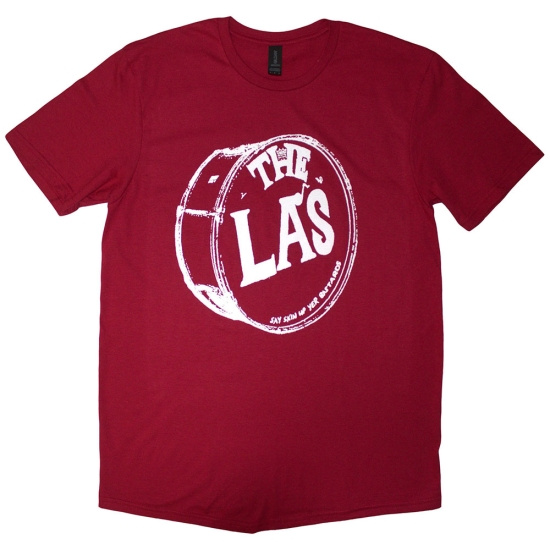 The La's - White Drum Head Logo Uni Red T-Shirt