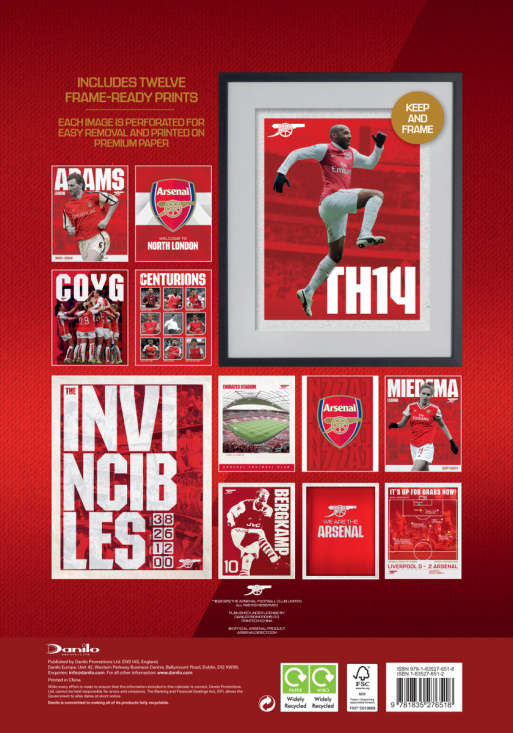 Arsenal Fc  - 2026 A3 Deluxe Calendar