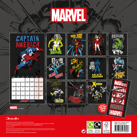 Marvel Comics  - 2026 Square Calendar