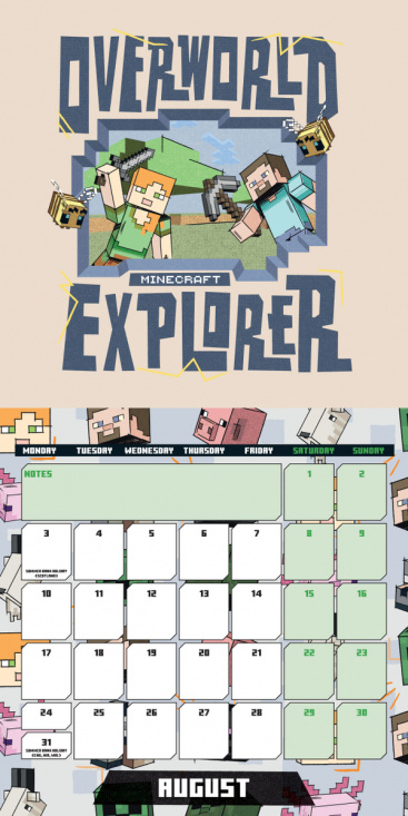 Minecraft  - 2026 Square Calendar