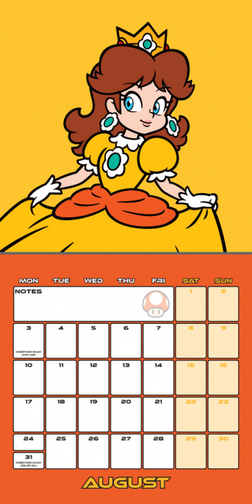 Super Mario  - 2026 Square Calendar