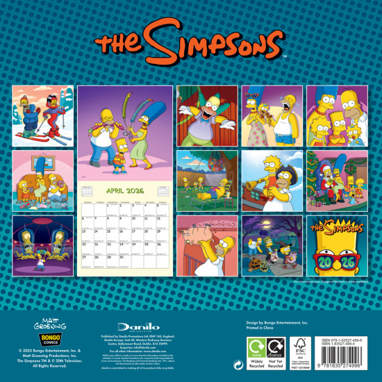 The Simpsons  - 2026 Square Calendar